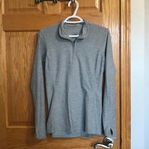 Light grey north face quarter zip